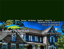 Tablet Screenshot of lakenormancustomscapes.com